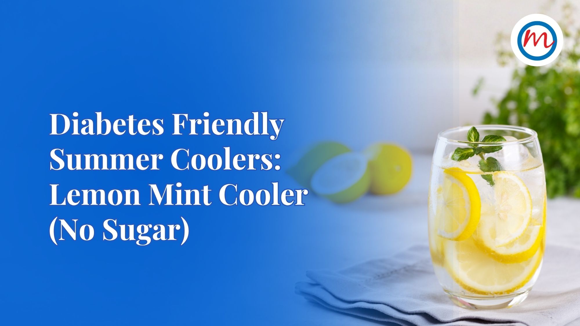 Summer Friendly Coolers: Diabetes Friendly Lemon Mint Cooler (No Sugar) Recipe